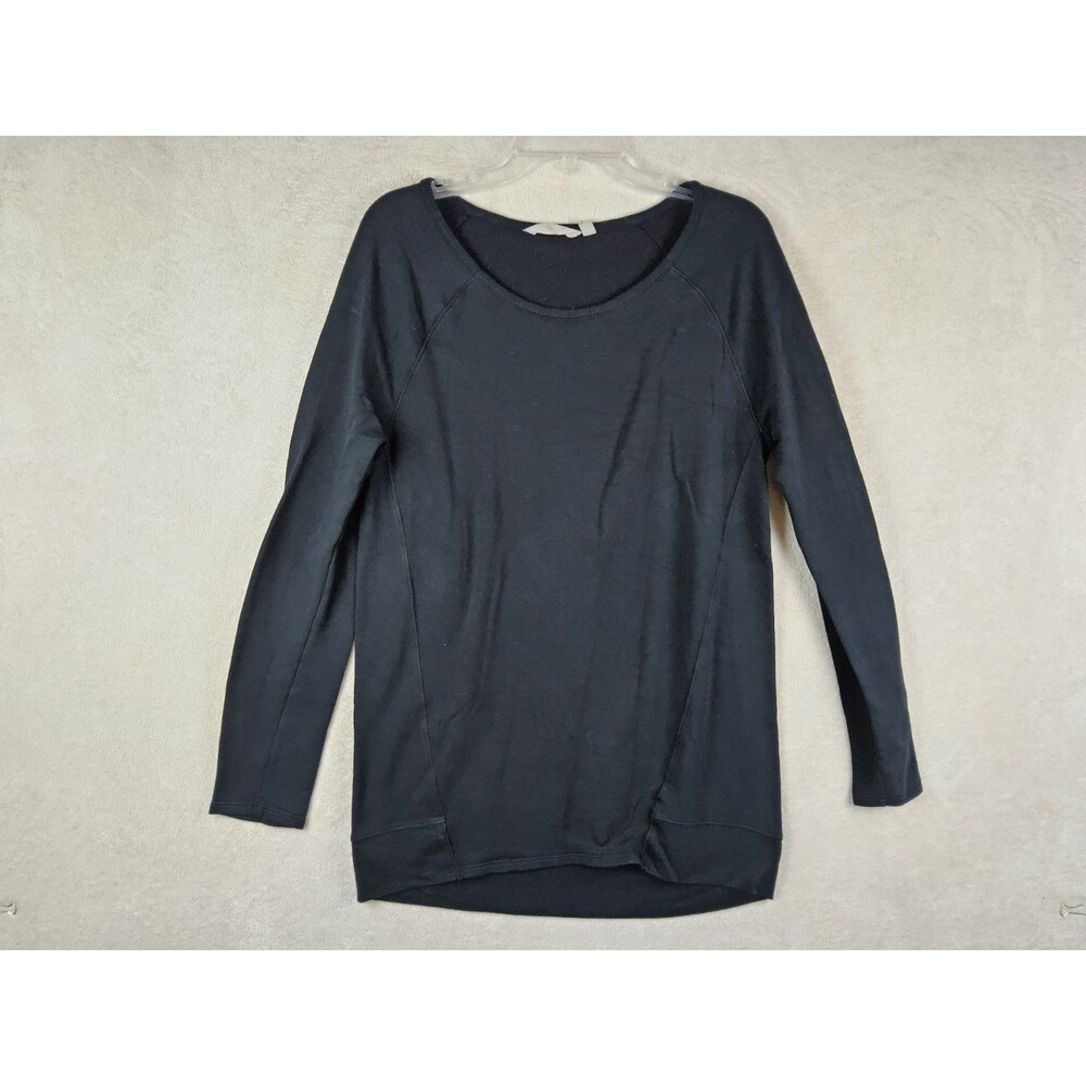 Athleta Women's Long Sleeve Pullover Long Tunic Top Black Size XS